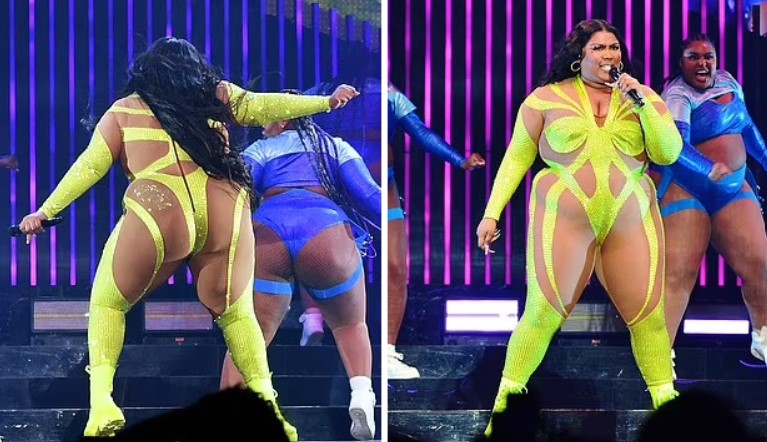 Lizzo Confidently Returns To Stage In A Daring Green Bodysuit 11